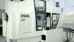 Engel has used a 35-ton e-motion TL injection molding machine to produce 0.001-gram tear duct plugs measuring 0.9mm by 1.7mm. Engel has used a 35-ton e-motion TL injection molding machine to produce 0.001-gram tear duct plugs measuring 0.9mm by 1.7mm.