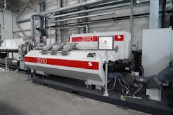 Starlinger Viscotec's ViscoZero melt phase decontamination reactor removes contamination and odor from recyclate. Starlinger Viscotec's ViscoZero melt phase decontamination reactor removes contamination and odor from recyclate.