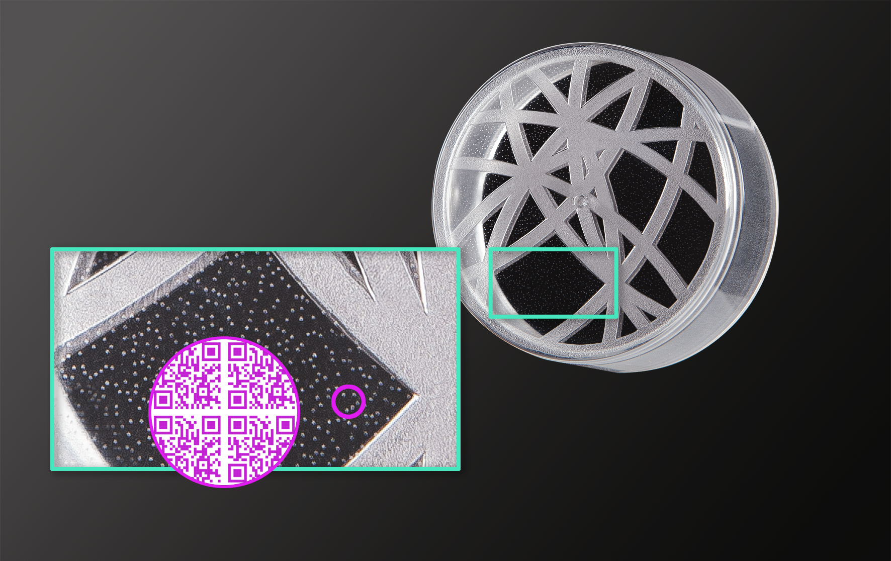 This cap is watermarked for improved sorting, using a mold designed by Foboha, part of Barnes Molding Solutions.