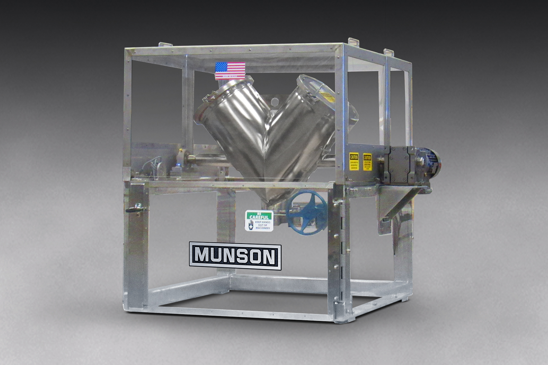 Munson Machinery&rsquo;s VB-1-S316 vee cone blender is suitable for lab testing, pilot plants or low-volume blending of dry bulk solids with a maximum capacity of 28 liters.