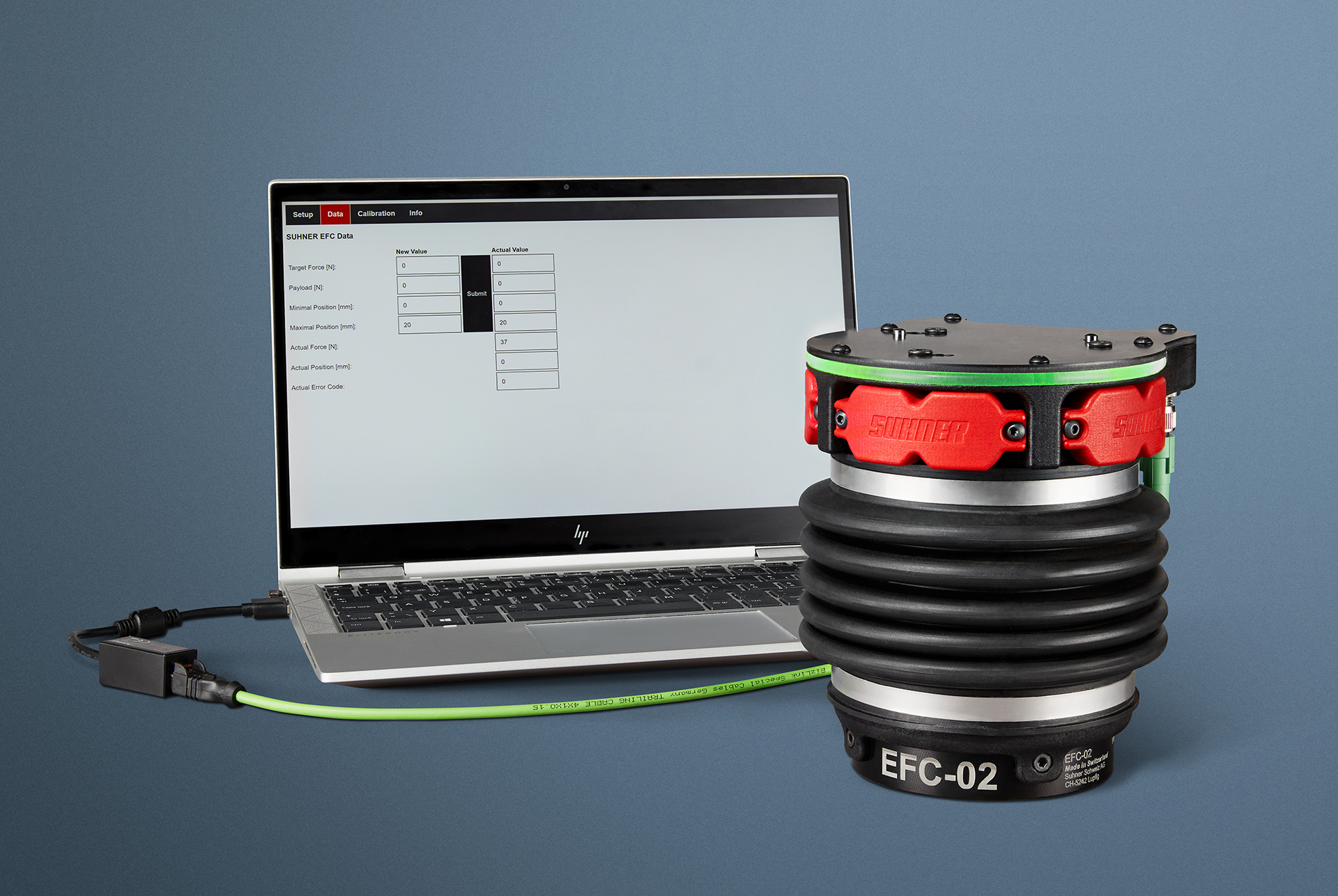 Suhner's all-electric, active compliance device uses high-frequency measurements to monitor force and acceleration of end-of-arm tooling (EOAT) throughout material removal applications.