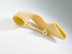 The Arburg Plastic Freeforming process provides the documentation necessary when producing aerospace components, such as these ventilation ducts made from original Ultem 9085. The Arburg Plastic Freeforming process provides the documentation necessary when producing aerospace components, such as these ventilation ducts made from original Ultem 9085.