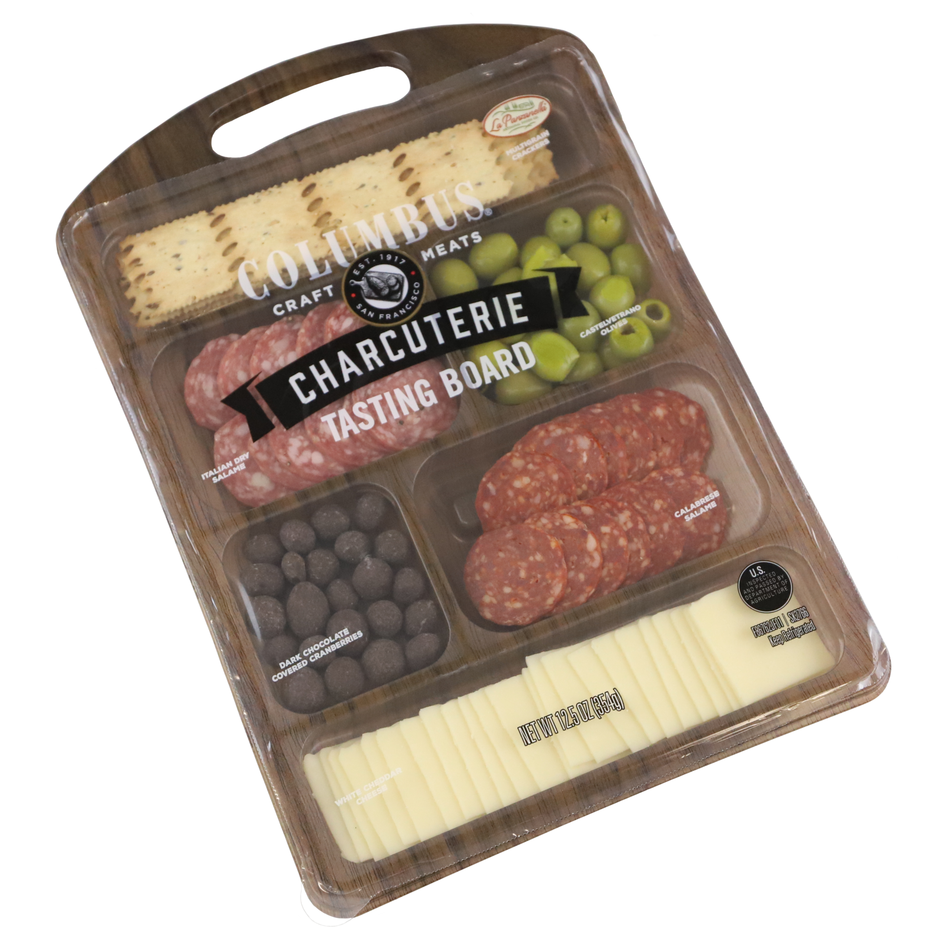 Amcor developed the Columbus Charcuterie Tasting Board, which is sold by Hormel. It is made from a printed APET structure that comes in a custom tray that mimics the look of wood grain.