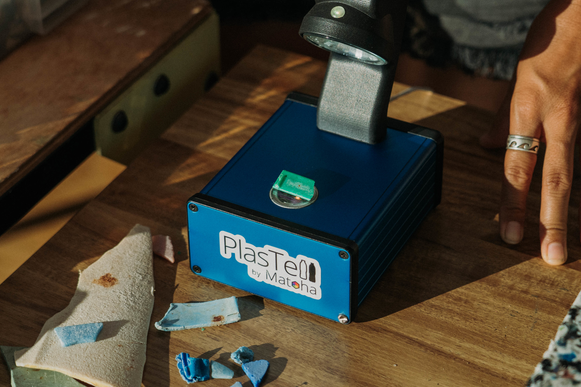 Matoha's PlasTell Pro can identify all common plastics, including PE, PP, PS, PC and ABS, and is now battery-powered for portability.