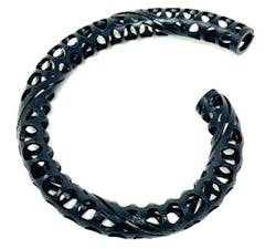 3D printer makers like HP can benefit from opportunities to produce aftermarket or out-of-inventory items. For instance, Ford Motor Co. used HP's Multi Jet Fusion technology to 3D print this dual-rate chassis coil spring sleeve, which demonstrates the capabilities of printers to produce complex designs. 3D printer makers like HP can benefit from opportunities to produce aftermarket or out-of-inventory items. For instance, Ford Motor Co. used HP's Multi Jet Fusion technology to 3D print this dual-rate chassis coil spring sleeve, which demonstrates the capabilities of printers to produce complex designs.