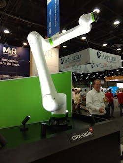 Fanuc has updated its CRX-25iA cobot so it can handle 66-pound payloads. Fanuc has updated its CRX-25iA cobot so it can handle 66-pound payloads.