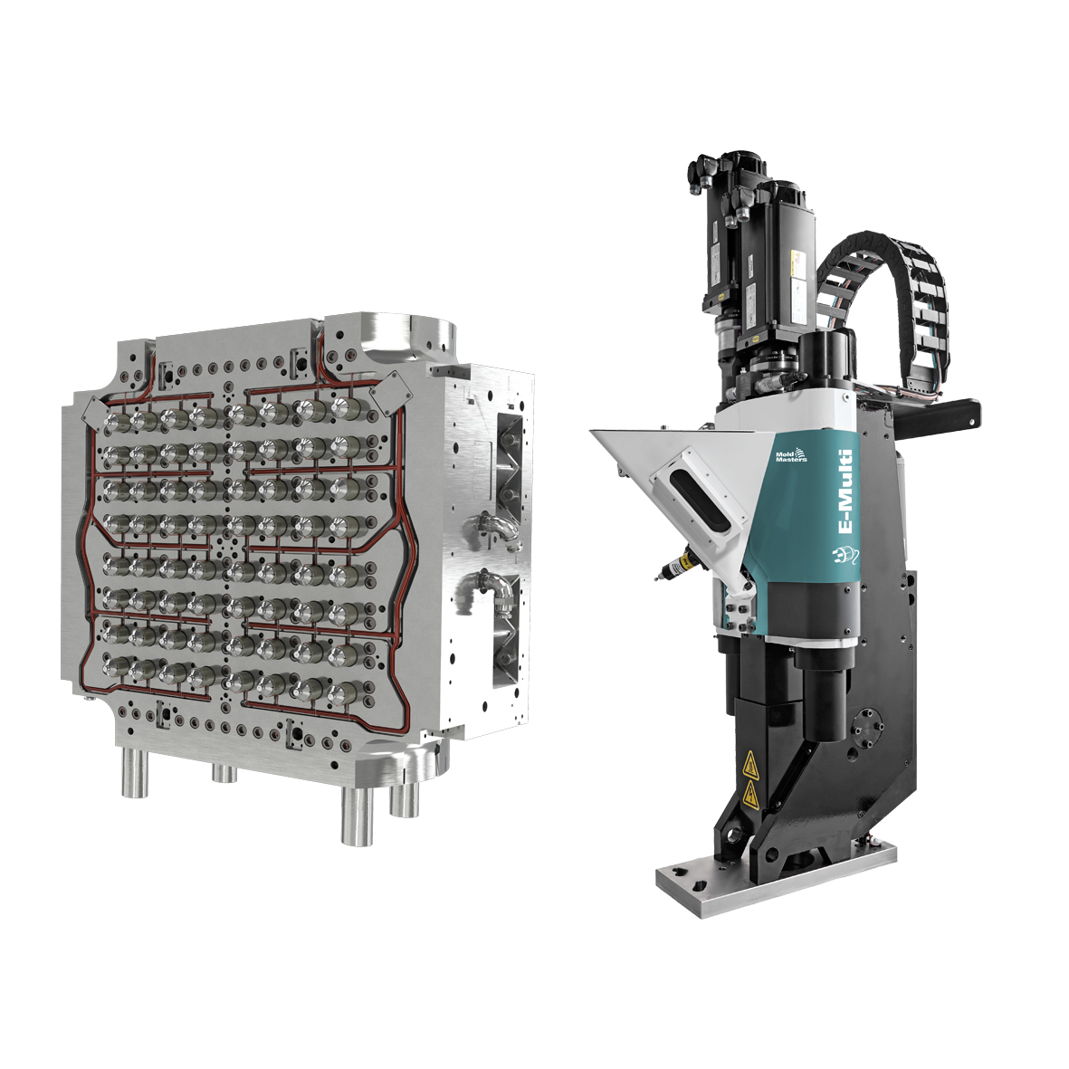 Mold-Masters' Connect packages include hot-runner and co-injection systems that allow molders to produce parts composed of equal parts virgin and post-consumer recycled resin.