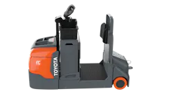 Toyota Material Handling's industrial tow tractor introduces a range of features that improve ergonomics, including a multifunction control handle with dual thumbwheels, standard power steering and a sensor that indicates the proper place for the operator to stand for maximum comfort.