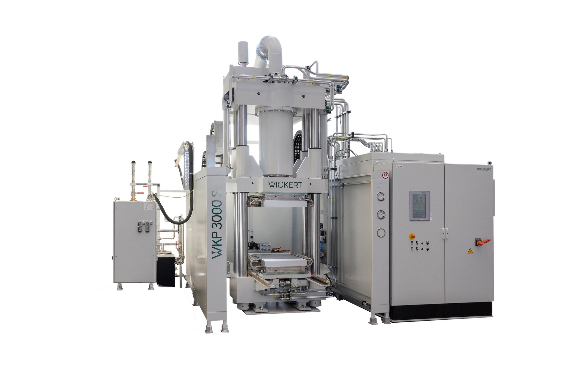 Wickert's WKP 3000 S compression molder can handle difficult materials.