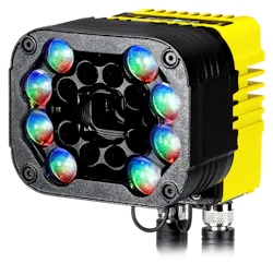 The Cognex In-Sight 3800 system integrates artificial intelligence (AI) and rules-based tools.