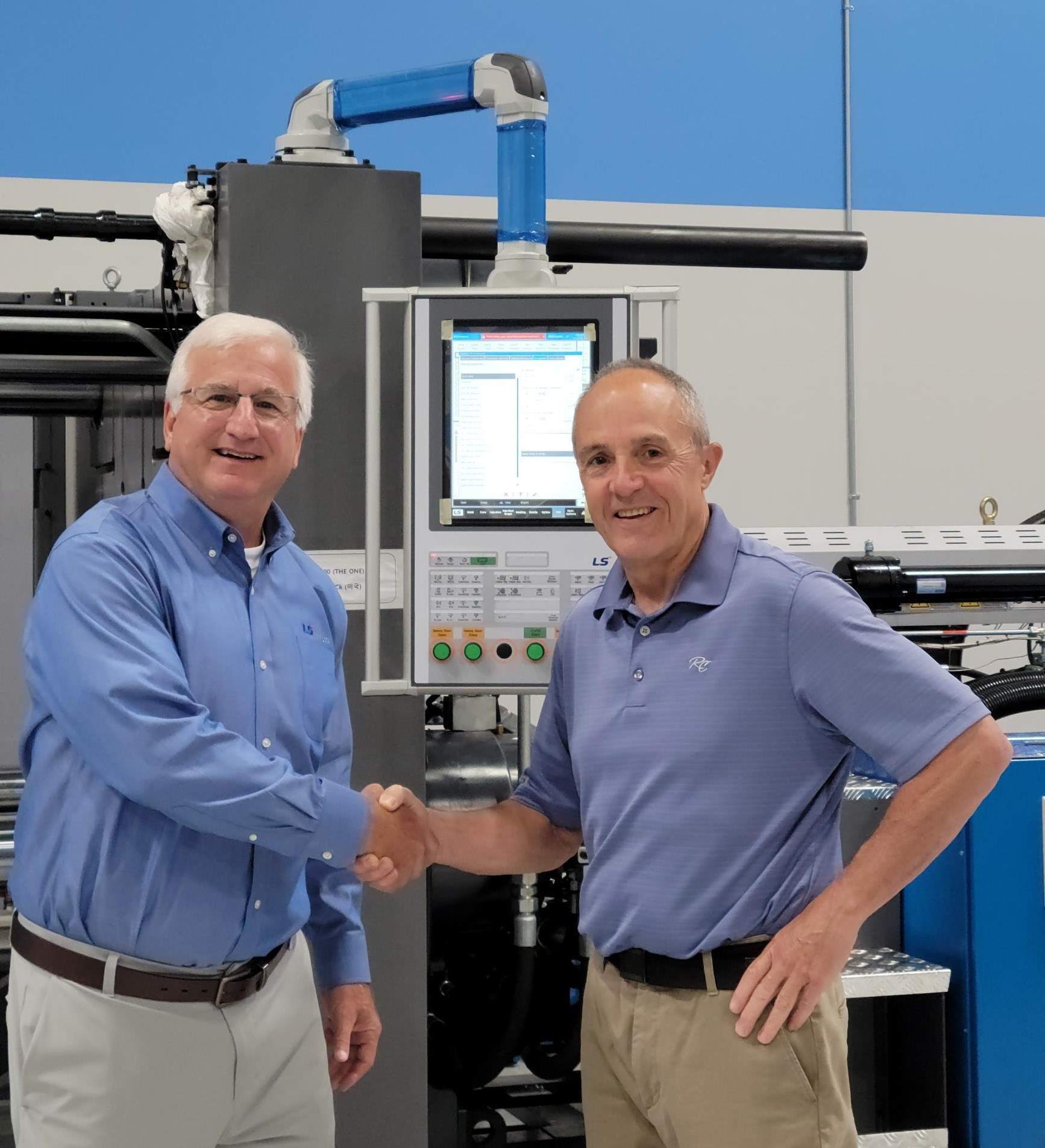 Paul Caprio, left, president-sales for LS Mtron, and Brian Heugh, president of B-Automated LLC