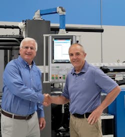 Paul Caprio, left, president-sales for LS Mtron, and Brian Heugh, president of B-Automated LLC Paul Caprio, left, president-sales for LS Mtron, and Brian Heugh, president of B-Automated LLC