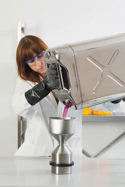 Denios' Falcon funnels are now available in stainless steel. Denios' Falcon funnels are now available in stainless steel.