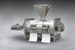 Munson's Cylindrical Plow blender is designed to achieve batch uniformity in ratios to one part per thousand. Munson's Cylindrical Plow blender is designed to achieve batch uniformity in ratios to one part per thousand.