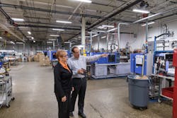 Manufacturing consultant Laurie Harbour&apos;s work includes visiting injection molding plants, as well as other companies, to advise them on ways they can optimize their processes.