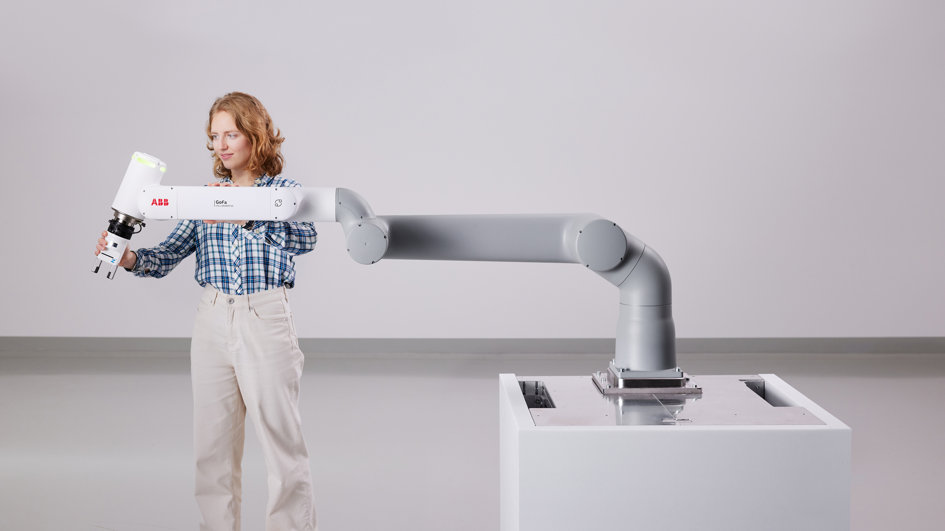 ABB's GoFa 10 and GoFa 12 cobots have a longer reach and are easy to program.