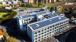 Sidel installed 5,000 solar panels on its facility in Parma, Italy, which is expected to generate 40 of the plant's electricity needs by early 2024 while cutting its CO2 emissions by 871 metric tons annually. Sidel installed 5,000 solar panels on its facility in Parma, Italy, which is expected to generate 40 of the plant's electricity needs by early 2024 while cutting its CO2 emissions by 871 metric tons annually.