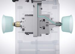 Oerlikon HRSflow's new stack mold system for thin-wall packaging employs the Xd nozzle series. Oerlikon HRSflow's new stack mold system for thin-wall packaging employs the Xd nozzle series.