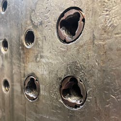 C-Serts are installed in stripped bolt holes. C-Serts are installed in stripped bolt holes.