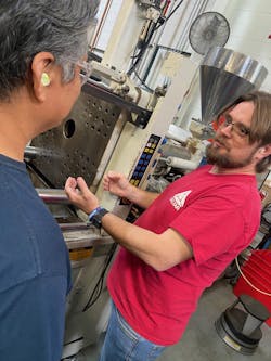 ITW Deltar Fastener process engineer Kenny Dearing shows how C-Serts have been used to repair stripped bolt holes. ITW Deltar Fastener process engineer Kenny Dearing shows how C-Serts have been used to repair stripped bolt holes.