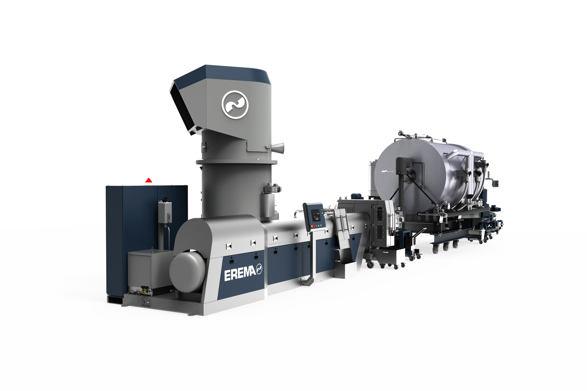 Erema's Intarema FibrePro:IV offers gentle material preparation and efficient removal of spinning oils.