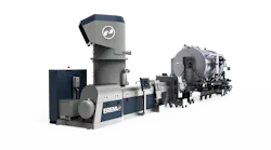 Erema's Intarema FibrePro:IV offers gentle material preparation and efficient removal of spinning oils.