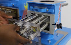 Plastics processors can use Bunting's FF-MSCI to detect metal contamination. Plastics processors can use Bunting's FF-MSCI to detect metal contamination.