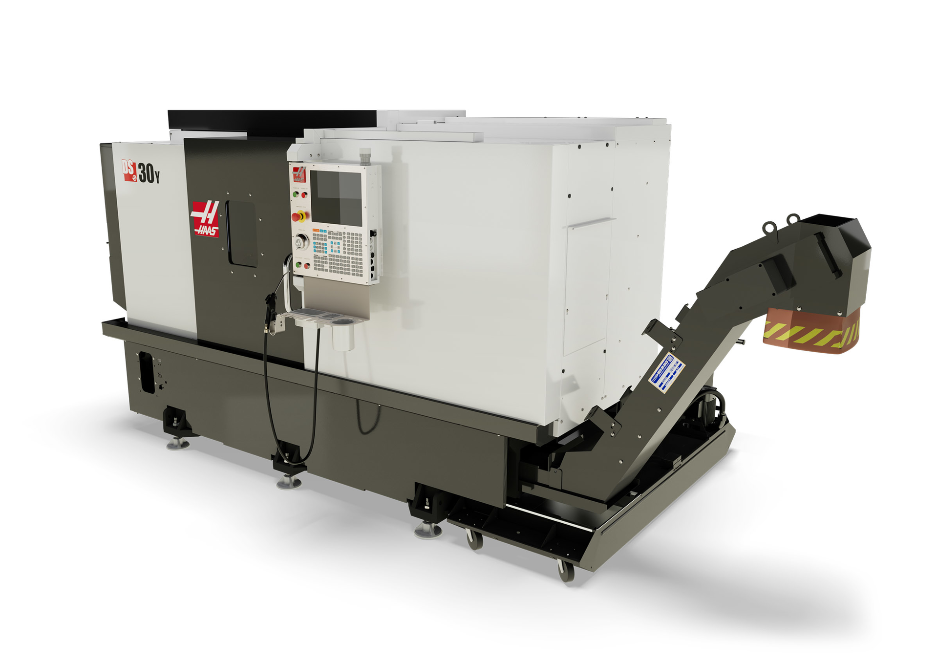 Haas' DS-30Y can handle off-center milling, drilling and tapping, allowing operators to finish more-complex parts with a single setup for &ldquo;done-in-one&rdquo; machining.