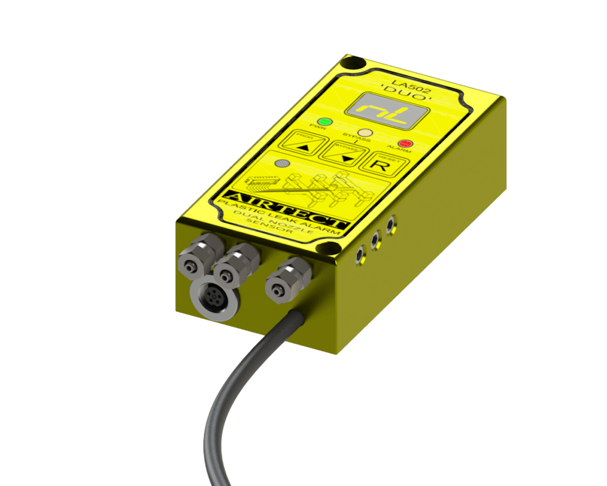 Airtect device spots injection nozzle leaks Plastics Machinery
