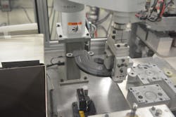 Viking Plastics makes automotive components such as this glass-filled nylon part for electric vehicles. Viking Plastics makes automotive components such as this glass-filled nylon part for electric vehicles.