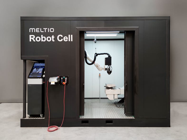 Meltio has integrated an ABB robot into a metal 3D printing cell.
