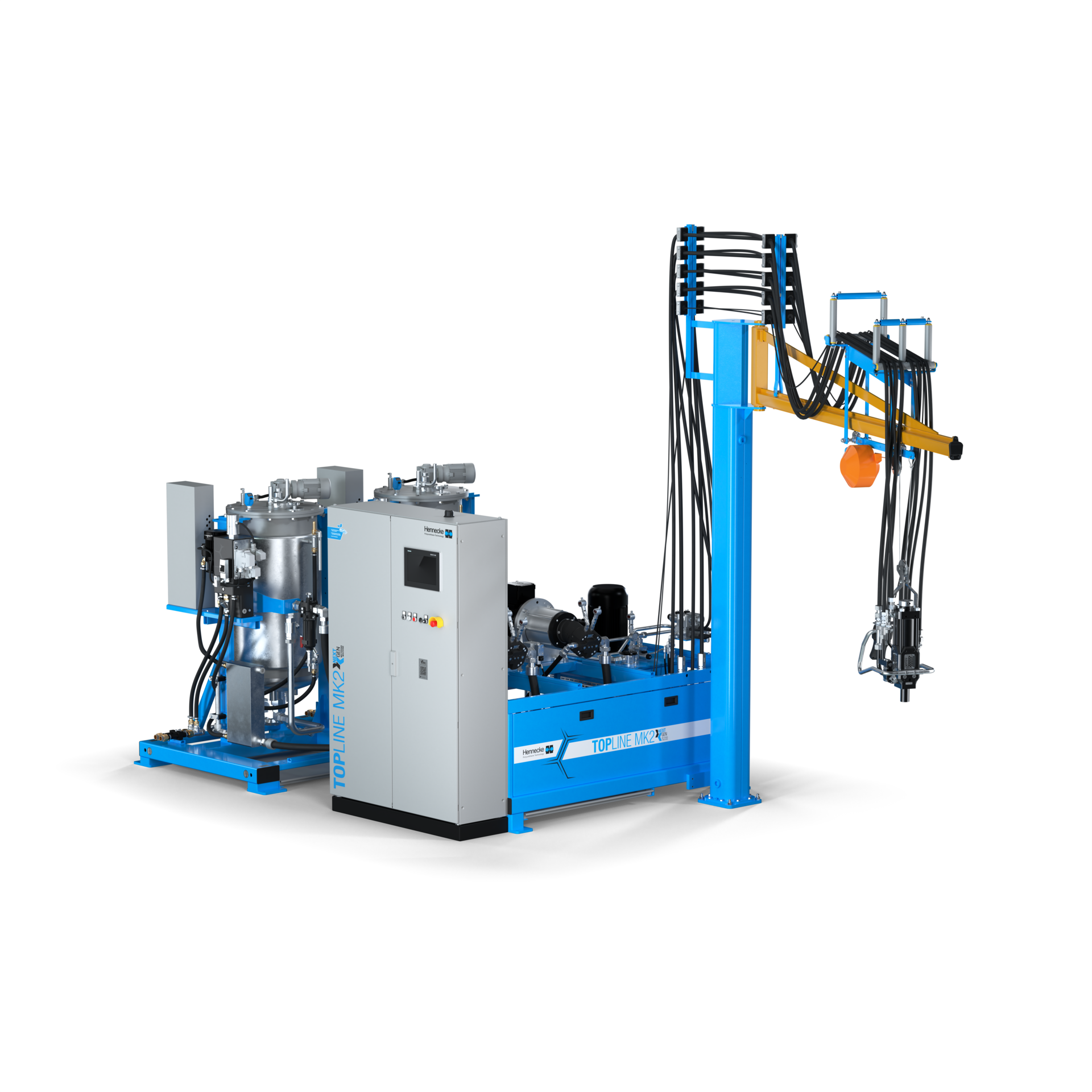 Hennecke's Topline MK2 high pressure metering machine handles polyurethane applications.