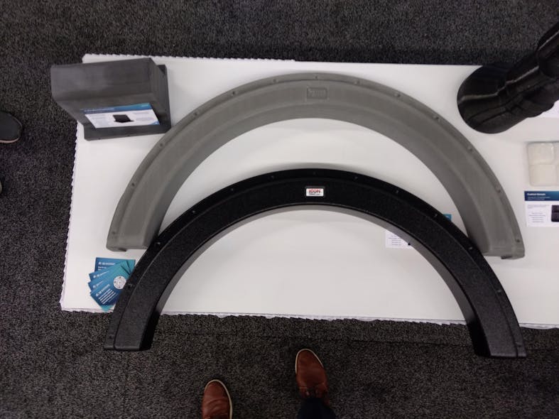 A 3D printed mold was used to thermoform a fender skirt for a recreational vehicle.