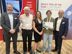 ANCA presented the first Female Machinist of the Year award to Lena Risse of Risse Tool Technology GmbH. ANCA presented the first Female Machinist of the Year award to Lena Risse of Risse Tool Technology GmbH.