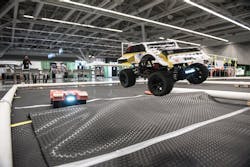 Students race their radio-controlled cars on an indoor track on the exhibit hall floor during the The Society of Plastics Engineers (SPE) Thermoforming Division's conference in October. Students race their radio-controlled cars on an indoor track on the exhibit hall floor during the The Society of Plastics Engineers (SPE) Thermoforming Division's conference in October.