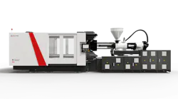 Milacron's new M-Series injection molding machines range from 506 tons to 1,236 tons of clamping force.
