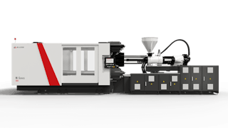 Milacron&apos;s new M-Series injection molding machines range from 506 tons to 1,236 tons of clamping force.