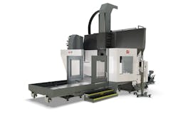 The Haas HDC-3-5AX is a five-axis double-column mill designed to machine large, complex parts.