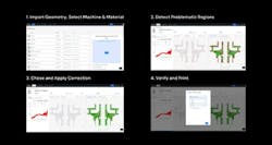 Screenshots from 1000 Kelvin’s Amaize illustrate the workflow for the software, designed for 3D printing. Users upload a print file to the Amaize cloud, which analyzes the part and automatically corrects issues by modifying the 3D printer's instructions and recipe. Screenshots from 1000 Kelvin’s Amaize illustrate the workflow for the software, designed for 3D printing. Users upload a print file to the Amaize cloud, which analyzes the part and automatically corrects issues by modifying the 3D printer's instructions and recipe.