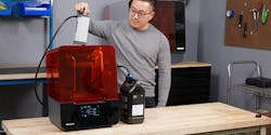 The Formlabs Resin Pumping System reduces the frequency of refills by drawing resin from 5-liter containers.