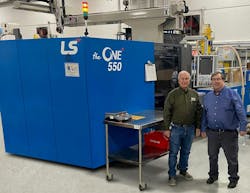 MCSI President Mike Cindia (left) stands with LS Mtron IMM USA Regional Sales Manager Mark Seed. MCSI now represents LS Mtron injection molding machines in the Midwest. MCSI President Mike Cindia (left) stands with LS Mtron IMM USA Regional Sales Manager Mark Seed. MCSI now represents LS Mtron injection molding machines in the Midwest.