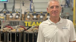 Evertrak Founder and CEO Tim Noonan stands in front of some of the molds that are used to form his company's Evertrak 7000 composite railroad ties. Evertrak Founder and CEO Tim Noonan stands in front of some of the molds that are used to form his company's Evertrak 7000 composite railroad ties.