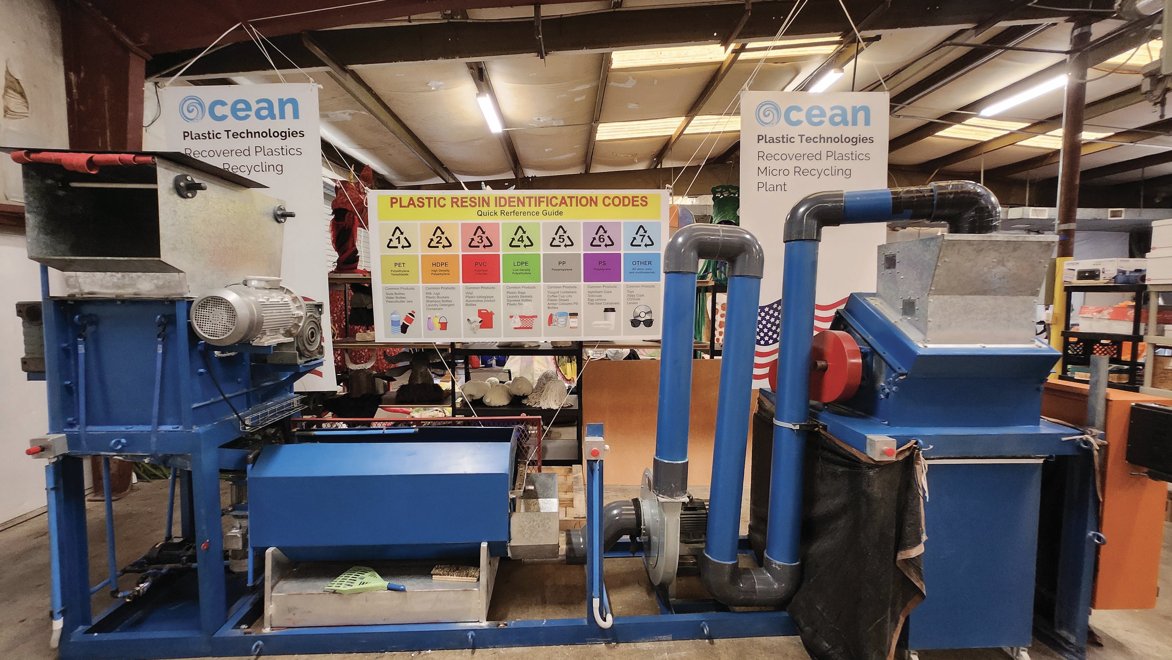 Ocean Plastic Technologies is sending mobile recycling pods to communities that lack infrastructure.