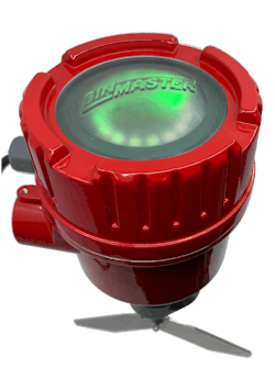 BinMaster's BMRX-300 rotary level switches have a built-in LED indicator light. BinMaster's BMRX-300 rotary level switches have a built-in LED indicator light.