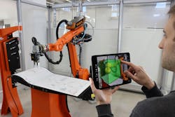 The Kuka.MixedReality app uses augmented reality to make robot setup easy. The Kuka.MixedReality app uses augmented reality to make robot setup easy.