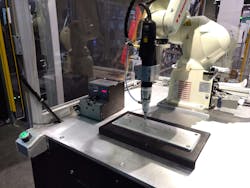 A Kawasaki cell demonstrated a screwdriving application at ATX West. A Kawasaki cell demonstrated a screwdriving application at ATX West.