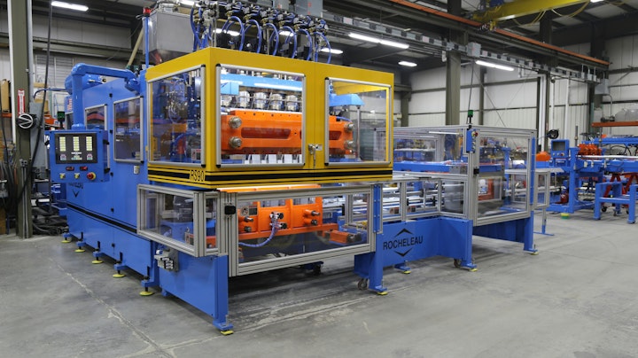 Rocheleau offers several new options on its RS-90 blow molding machine.