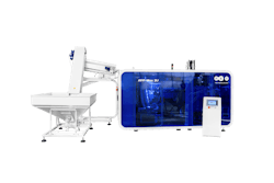 The APF-Max 3U blow molding machine from PET Technologies offers energy efficiency. The APF-Max 3U blow molding machine from PET Technologies offers energy efficiency.