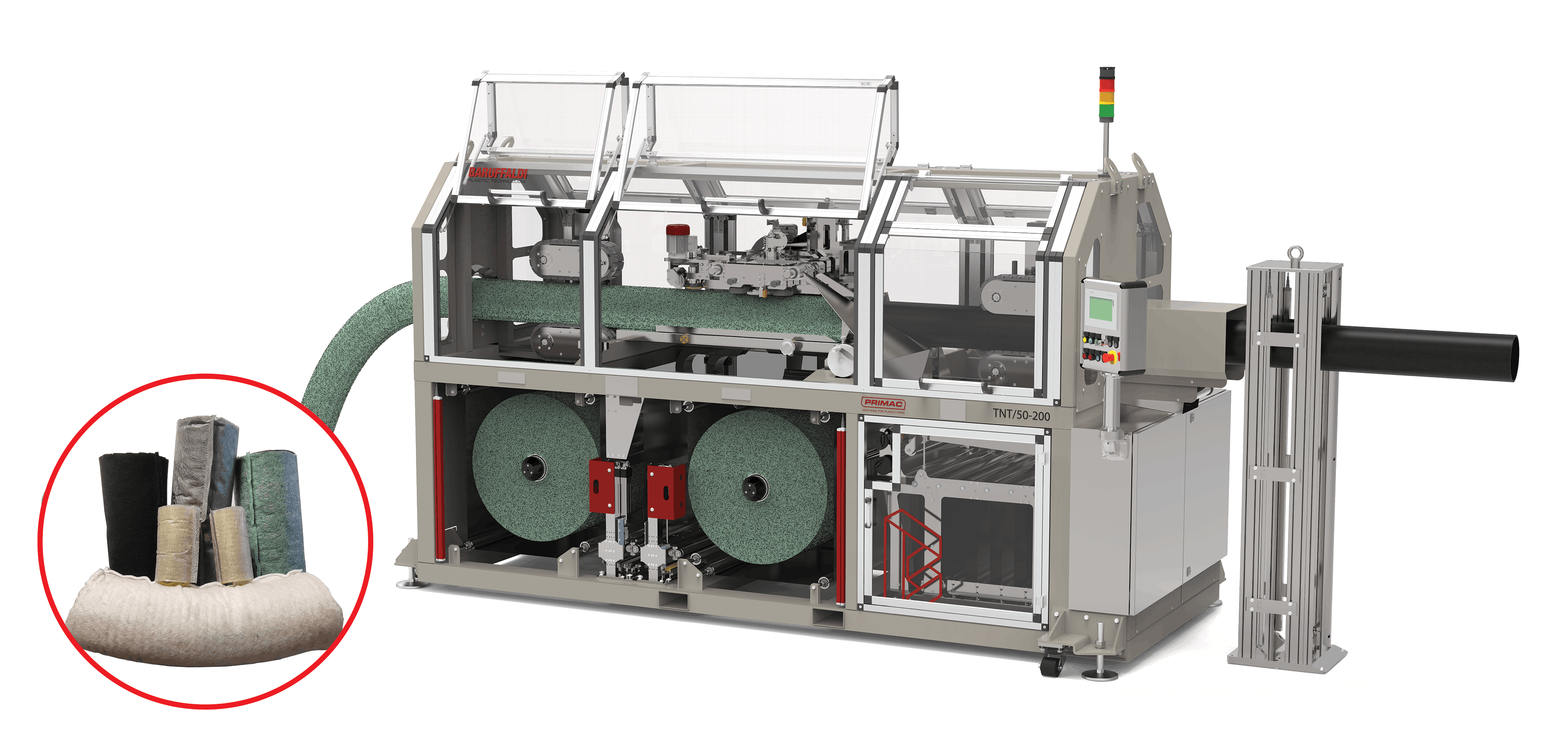 Baruffaldi's Dreno Covering machine is now available in a budget-friendly version.