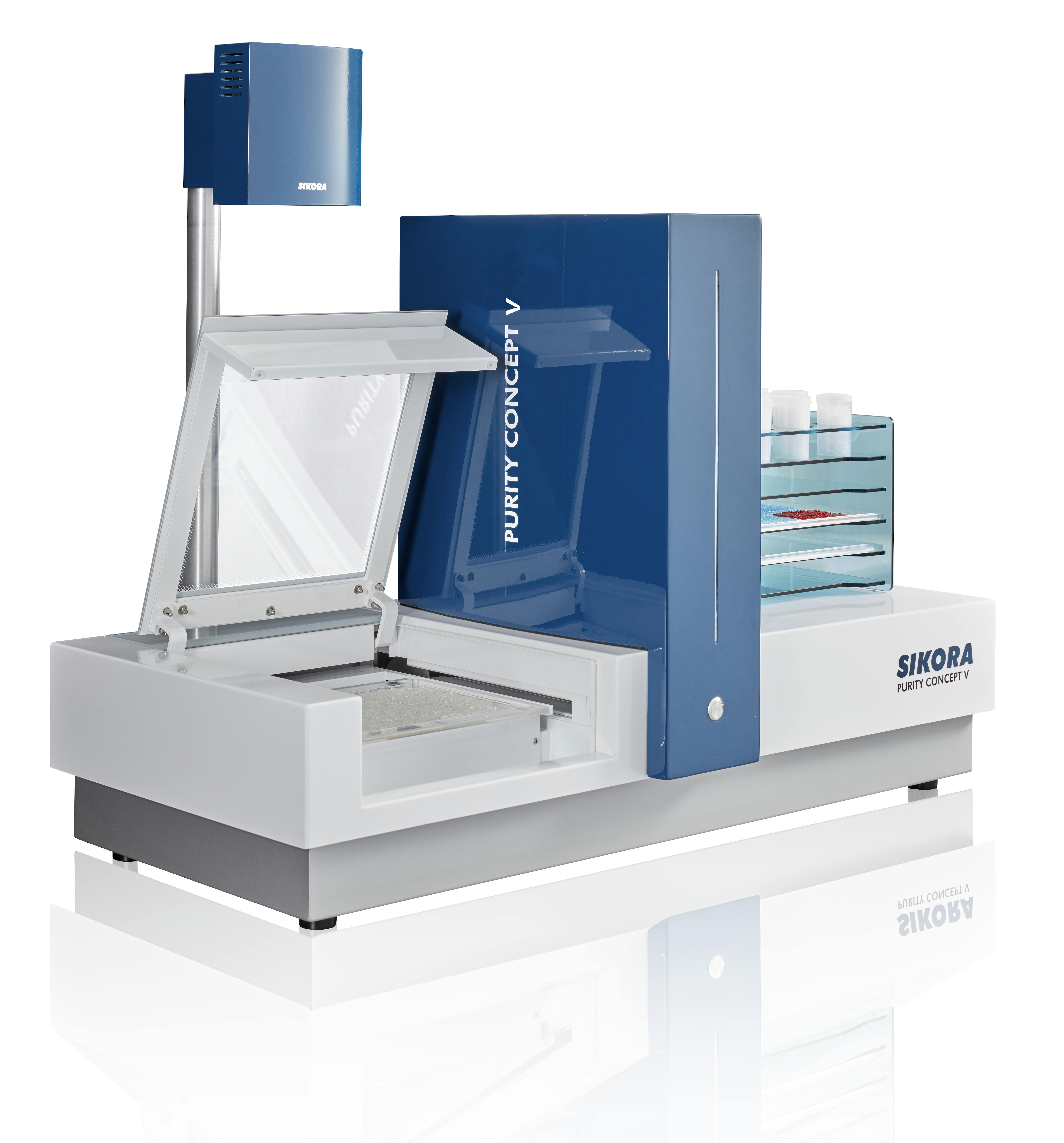 Sikora's Purity Concept V technology inspects recycled PET for specks and discoloration.